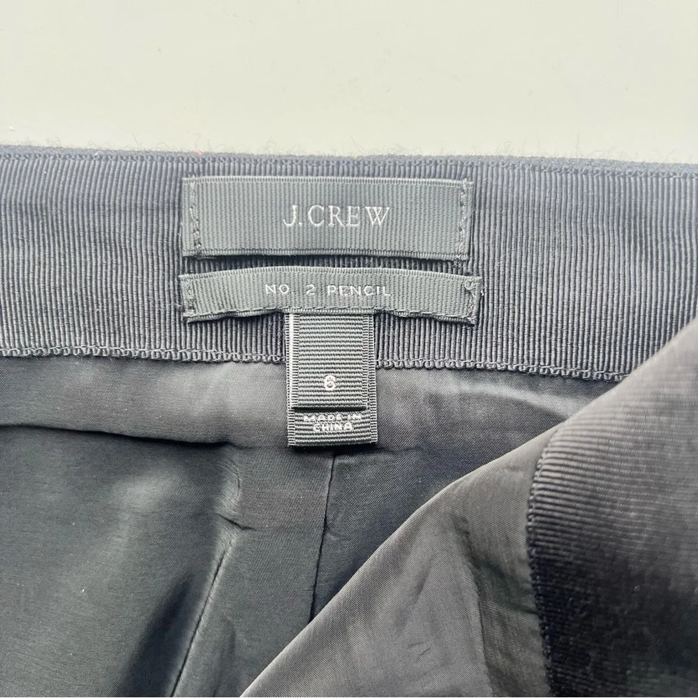 J. Crew Black Wool No. 2 Pencil Skirt - Picture 6 of 8
